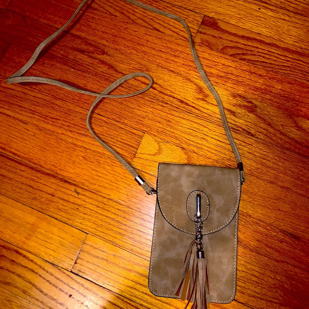 Suede crossbody